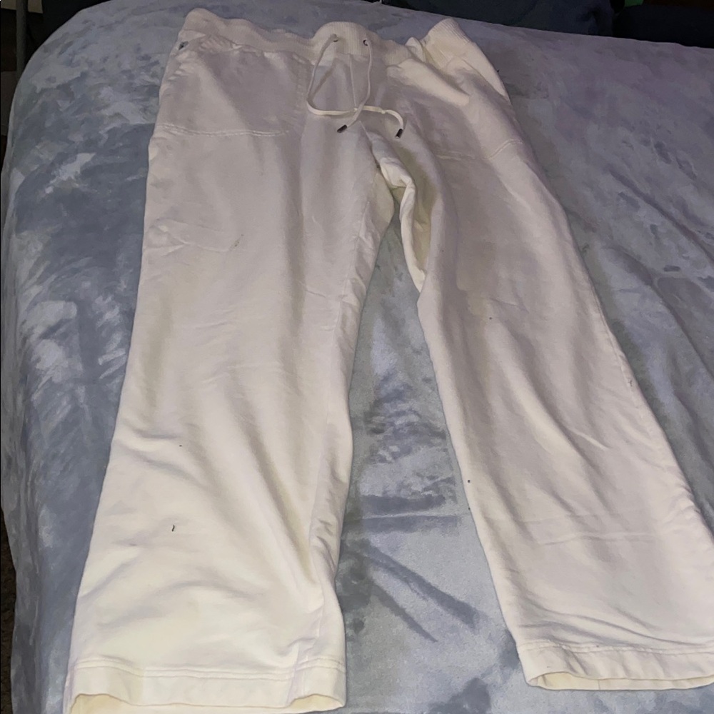 Ralph Lauren Men's Off-White Drawstring Sweatpants